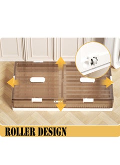 NKX Space-Saving Drawer-Style Folding Under Bed Storage Box with Wheels 18cm  - Image 5