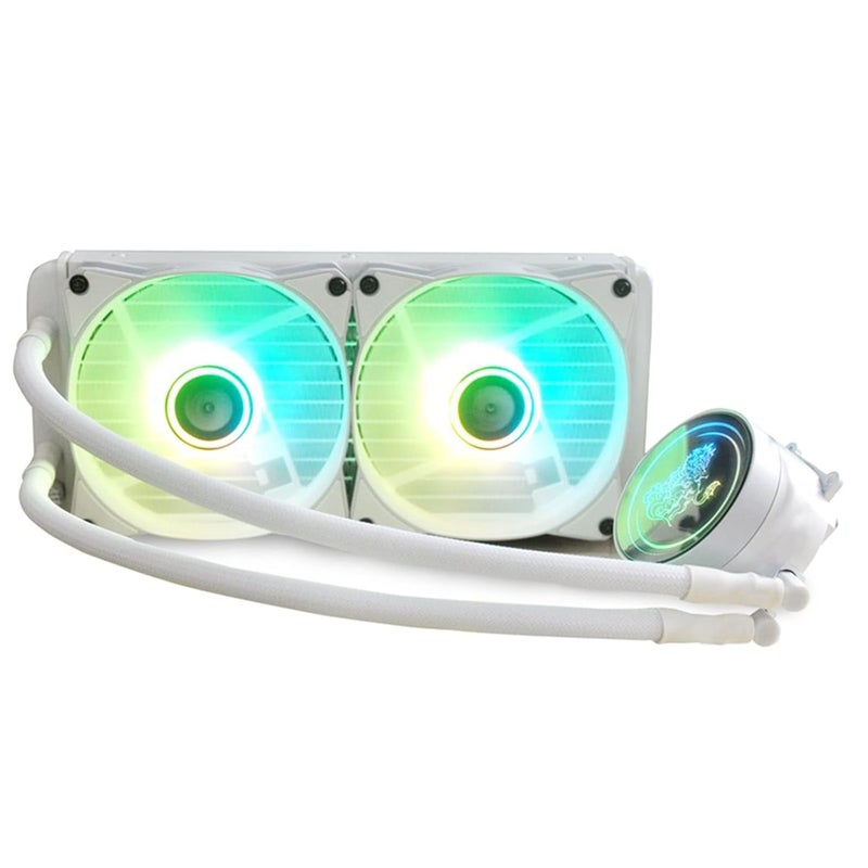 مبرد سائل للمعالج (CPU Liquid Cooler) بتقنية التبريد بالماء بجهد 5V ودعم للإضاءة ARGB، بأحجام 240 مم أو 360 مم، مناسب لمنصات LGA 2066/2011 V3/2011/115X/AM4/AM3+/AM3/FM2+، ويتميز بالهدوء أثناء التشغيل. - Image 3