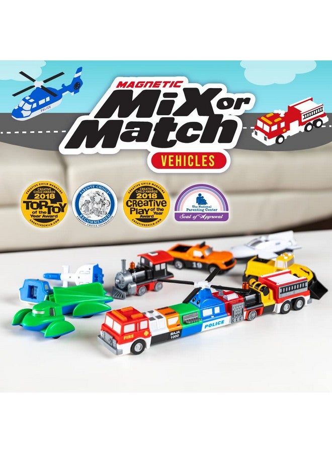 POPULAR PLAYTHINGS Mix or Match Vehicles Orange, Magnetic Toy Play Set, 21 Pieces - Image 2