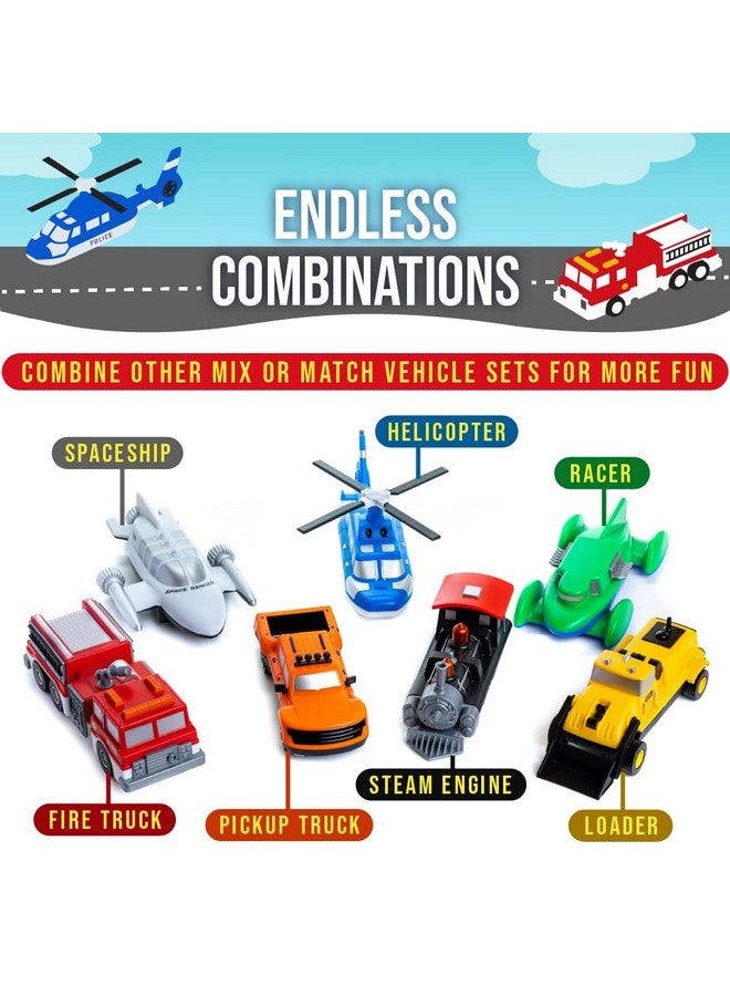 POPULAR PLAYTHINGS Mix or Match Vehicles Orange, Magnetic Toy Play Set, 21 Pieces - Image 5