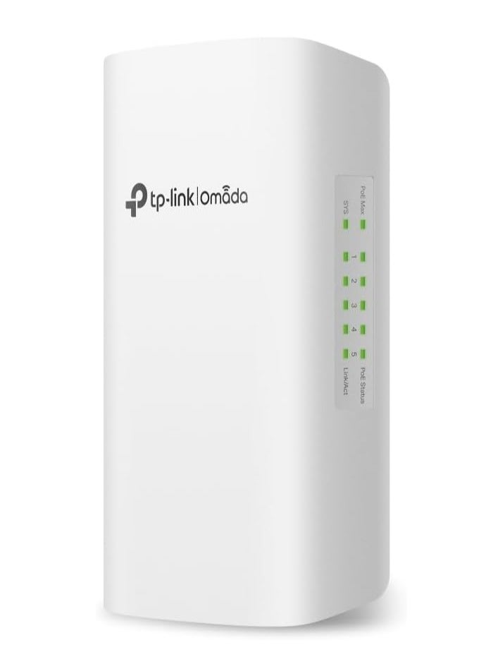 Tp-link Tl TP-Link Omada SG2005P-PD | مفتاح إيثرنت جيجابت خارجي 5 منافذ مع تمرير الطاقة عبر الإيثرنت | 1 PoE++ عند 90W، 4 PoE+ خارج حتى 64W | IP55، توجيه ثابت، قائمة التحكم في الوصول، جودة الخدمة، VLAN | يعمل بالطاقة عبر الإيثرنت فقط - Image 1