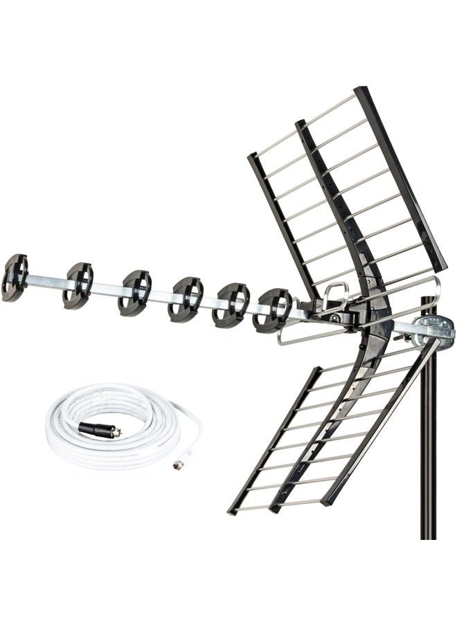 Five Star Upgraded 200 Miles Long Range High-Performance HDTV VHF UHF Outdoor Antenna Support ATSC 3.0 and 4K - Image 1
