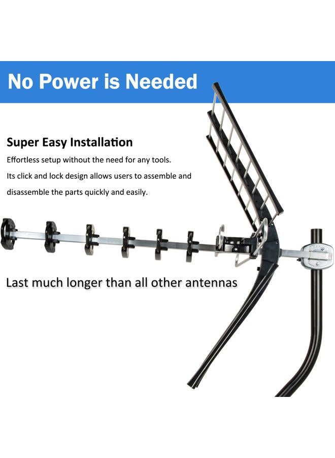 Five Star Upgraded 200 Miles Long Range High-Performance HDTV VHF UHF Outdoor Antenna Support ATSC 3.0 and 4K - Image 5