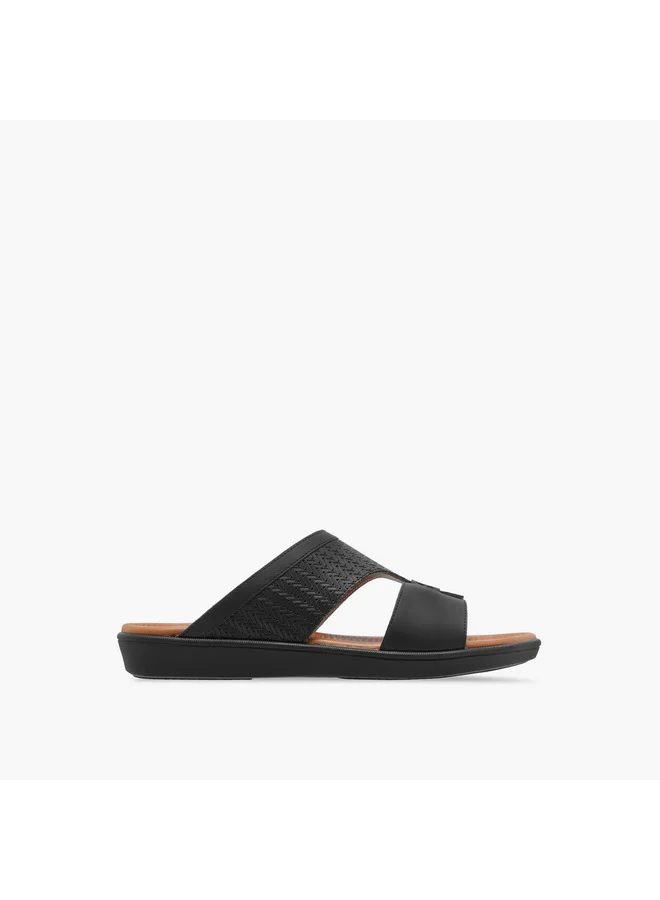 دوتشيني Men's Textured Slip-On Arabic Sandals
