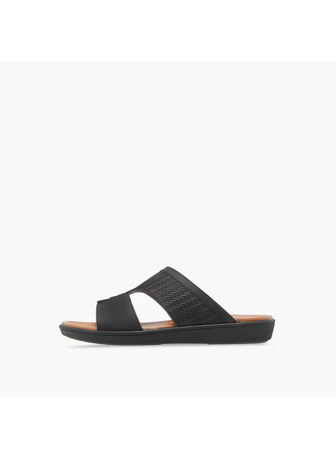 دوتشيني Men's Textured Slip-On Arabic Sandals