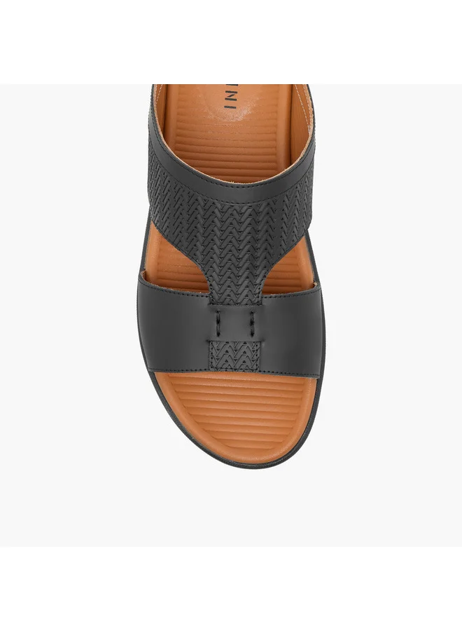 دوتشيني Men's Textured Slip-On Arabic Sandals