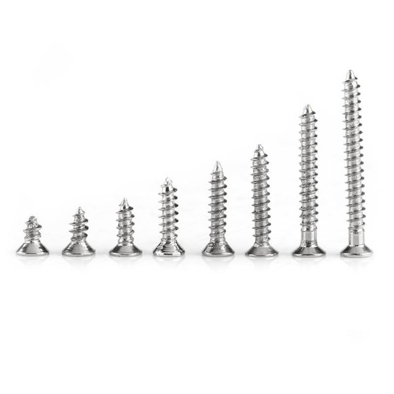 800pcs M2 Cross Drive Flat Head Self‑Tapping Screws Woodworking Fastener with Box - Image 3