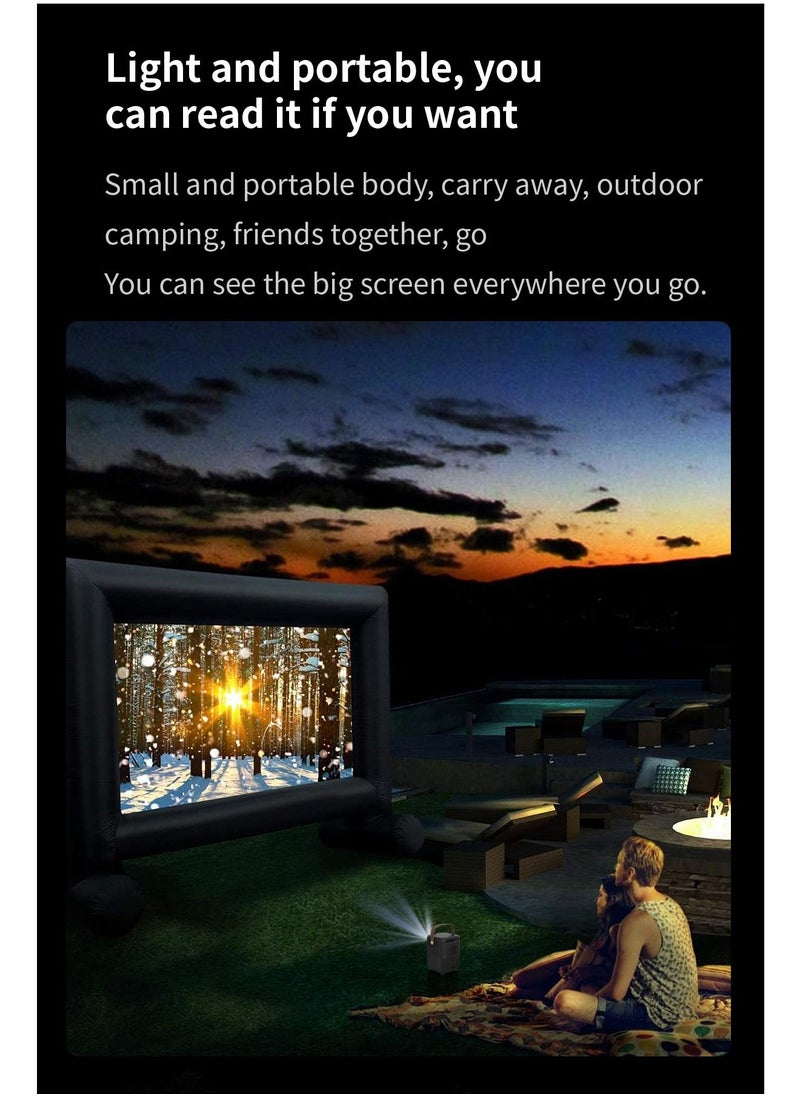 VIKUSHA - Multimedia Android Projector 1080P Intelligent Screen Projection Wi-Fi and Bluetooth Home TV Game With Remote - Image 1