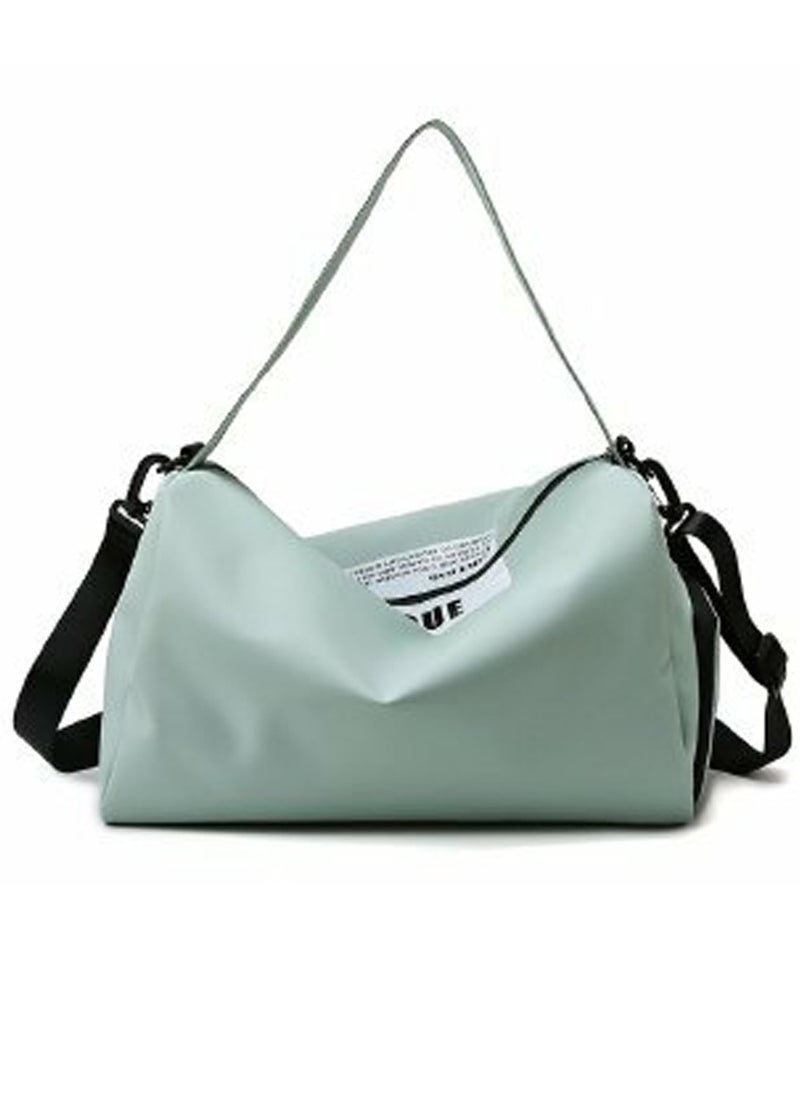 Loquat Basics Large Capacity Nylon Luggage Bag Travel Bag Duffel Bag Pale Green/Black 
