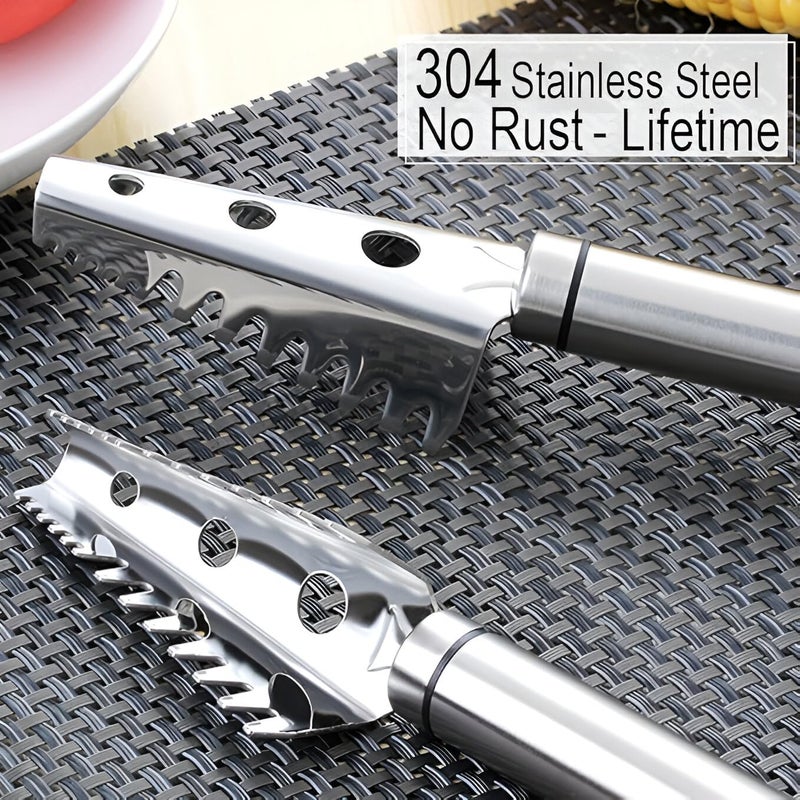 ABTER Fish Scale Remover Tool - 304 Stainless Steel Fish Scales Scraper with Sawtooth Blade for Fast and Easy Peeling - Silver Descaling Tool for Kitchen Use  - Image 4