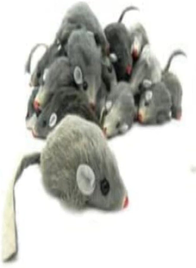SelHeng 5 Pcs Gray Fur Rattle Mouse Cat Toy Mice Animal Toy Pet Supplies Furry Play Combo - Cat Toy Mix - Image 1