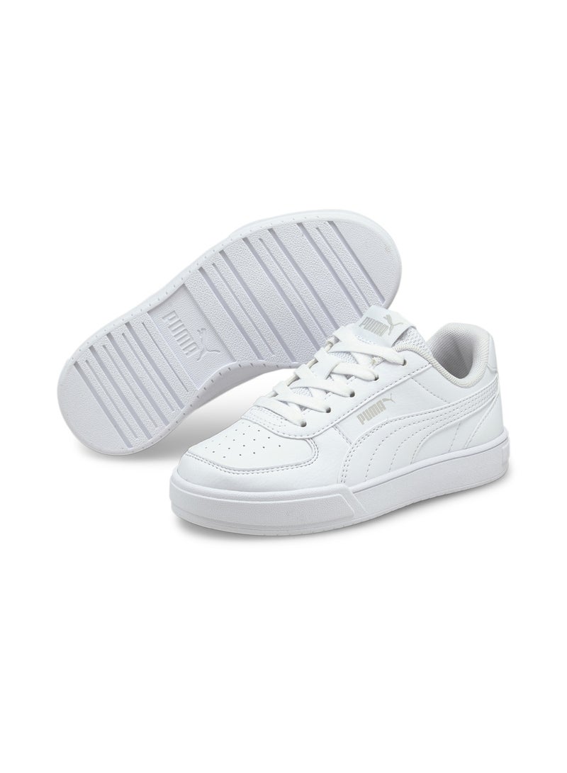 PUMA Caven Kids Unisex White Trainers - Image 2