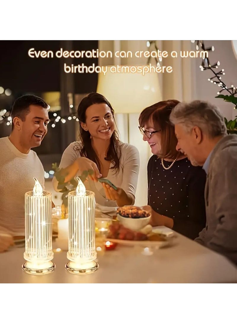 LDQ LED Flameless Candles, 4PCS Flameless Votive Candles, Romantic Decoration Night Light, Flameless Flickering Electric Fake Candle for Wedding Table Festival Bedroom Decorations - Image 2