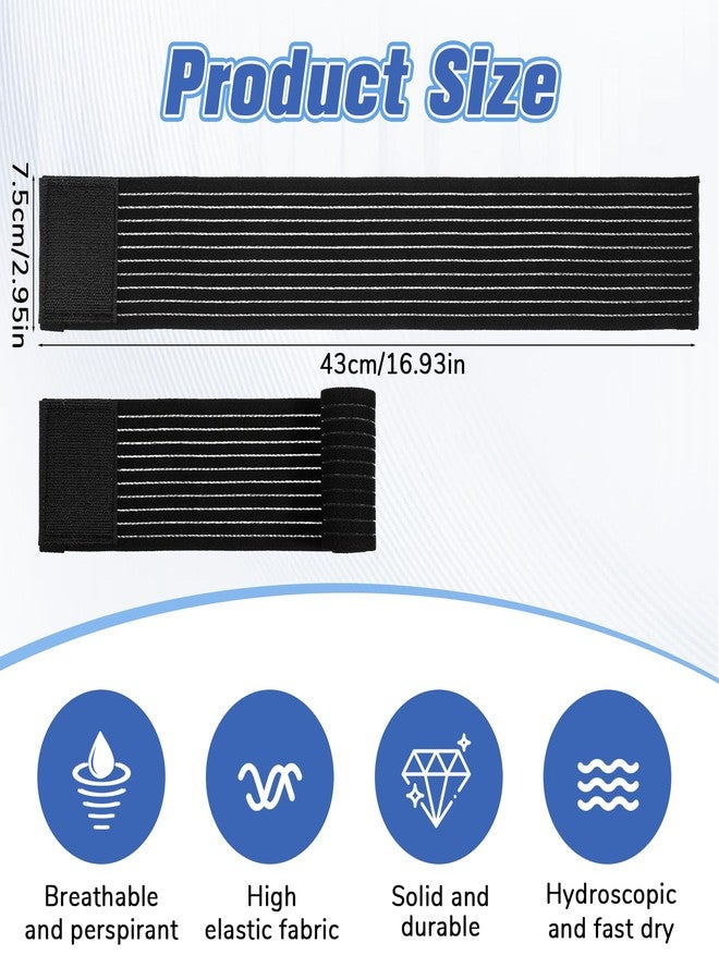 Jeffdad 4Pcs High-Elastic Wrist Support Straps, Compression Wrist Wraps, Wrist Compression Bandage Adjustable Breathable Elastic Wrists Brace Pain Relief for Weightlifting Tennis Basketball Sport - Image 2