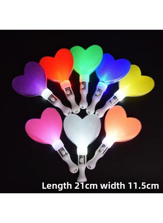 Short Flash Stick Love Stick Five-pointed Star Stick Short Luminous Stick Toy Concert Light Stick Can Be Advertised-Color:Short Love Light Stick Color Mixed Hair - Image 1