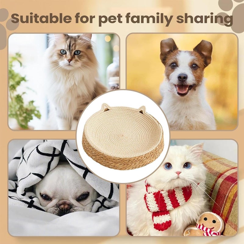 Wide range expanded design Genérico Scratching Post for Cats | Breathable Base, Cat Bed with Kitten Ears Design and Cotton Rope – for Furniture Protection, Nail Cutting, Paws Care and Standard fit - Image 4