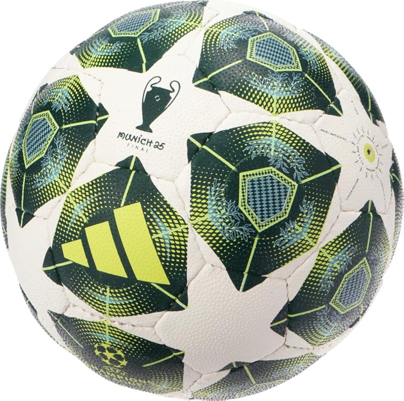 adidas ucl hard ground white,white,shadow green football ball (hand-stitched) for men size 4
