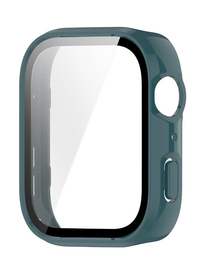 HL-Tech Case Compatible with HUAWEI Watch Fit 4 Watch Glass Protective Film Hard Plastic Frame HUAWEI Watch Fit 4 Watch Case Dark green - Image 4