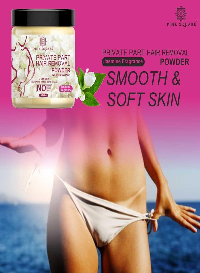 Pink Square Jasmine Herbal Wax Powder, Hair Removal Powder, Waxing Powder, for Face Underarms, Bikini Line Private Area, Hands, Legs for Men And Women Pack of 3 of 150g - Image 2