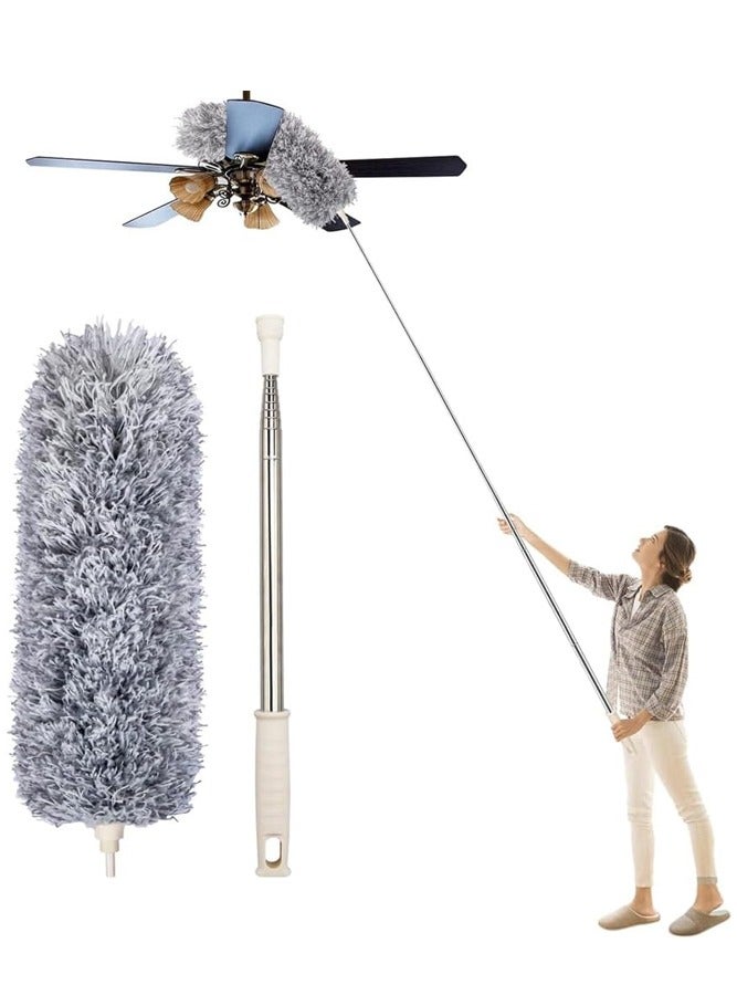 BELLSBERRY 2.8M Extendable Duster – Microfiber & Cobweb Cleaner for High Areas - Image 1