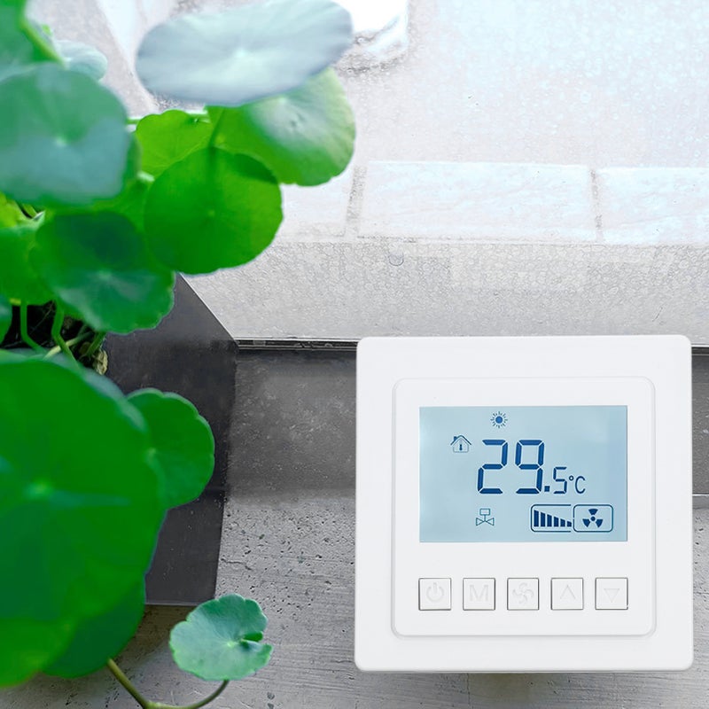 مُحكم حرارة مكيف الهواء بدقة عالية ±1 درجة مئوية من 5 إلى 35 درجة مئوية مع شاشة LCD كبيرة للغرفة الطعام - Image 3
