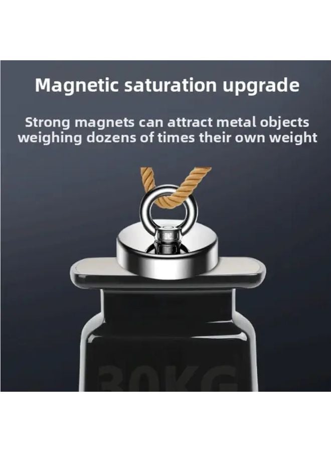 Heavy Duty Magnetic Hook L Model With Countersunk Head Hole And Eye Bolt Design - Image 4