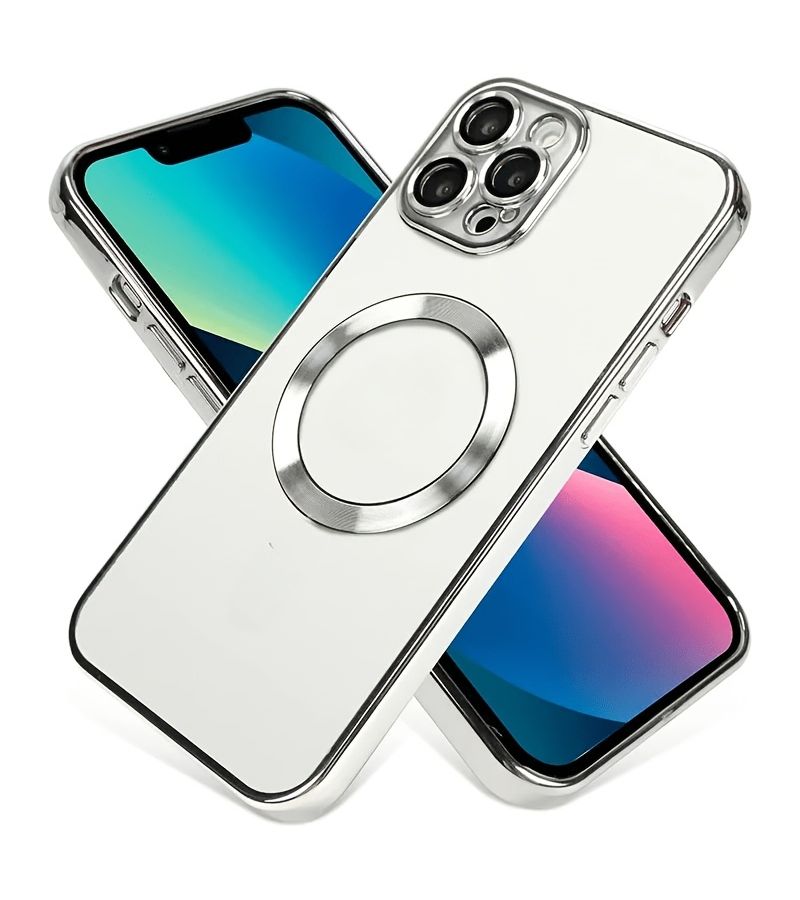 غلاف مغناطيسي للهاتف ثلاثي في واحد لهاتف iPhone 15 Pro Max باللون الأرجواني يدعم Magsafe - Image 3
