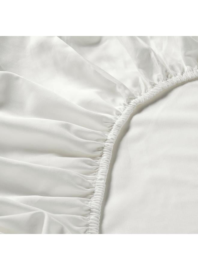 زبون ملاءة سرير، بيضاء، 140×200 سم - Image 5