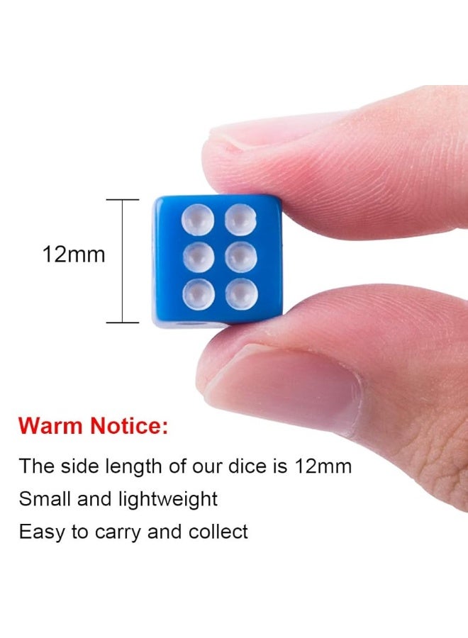 AUSTOR 100 Pieces 12mm Dices 6 Sided Game Dice Set Square Corner Dice with a Drawstring Pouch - Image 4