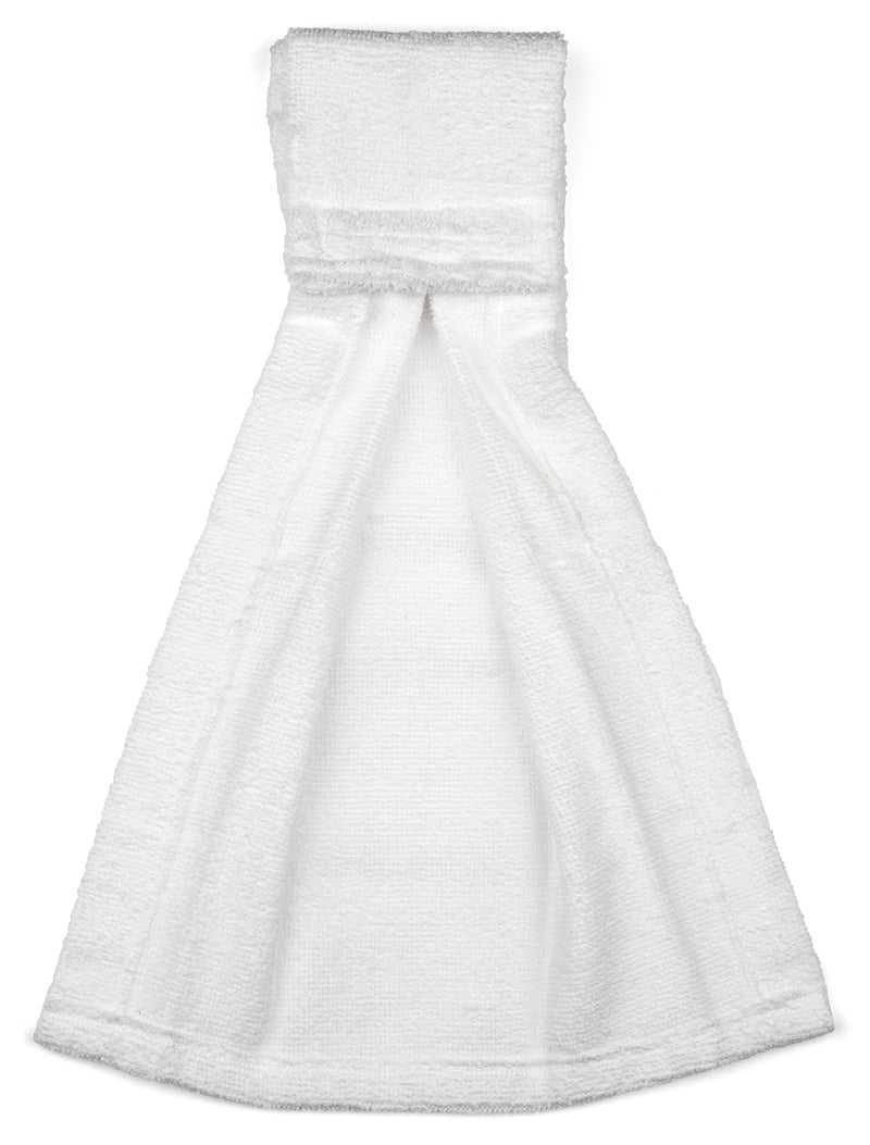 Suddora Cotton Football Towel with Hook  Loop Closure  Sports Towel for Gym Yoga  Maintaining Grip  White