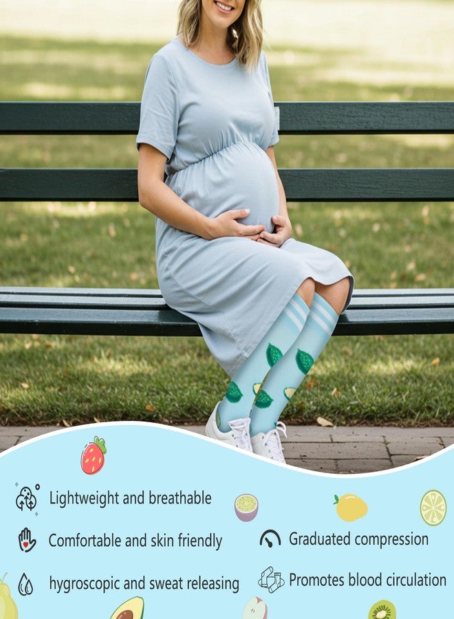 fenglaoda Compression Socks for Women Men Support Circulation 6 Pairs Socks For Nurse, Travel, Flight, 05-6pairs-05, L-XL - Image 3