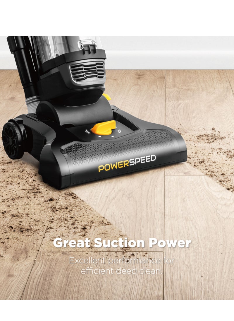 EUREKA - Corded Vacuum Cleaner PowerSpeed Lightweight Powerful Pet Upright Vacuum Cleaner for Carpet and Hard Floor, Turbo, 12.6" Wide Nozzle 2.6L Dust Cup Easy to Empty-Black - Image 1