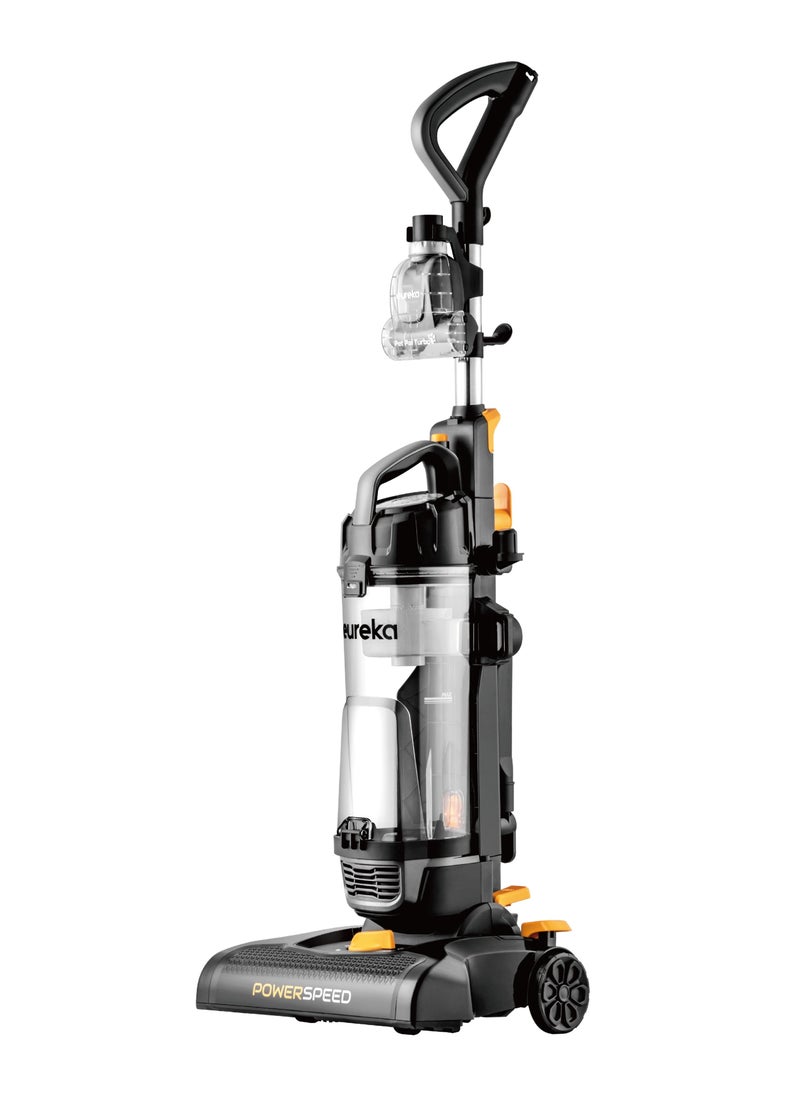 EUREKA - Corded Vacuum Cleaner PowerSpeed Lightweight Powerful Pet Upright Vacuum Cleaner for Carpet and Hard Floor, Turbo, 12.6" Wide Nozzle 2.6L Dust Cup Easy to Empty-Black - Image 1