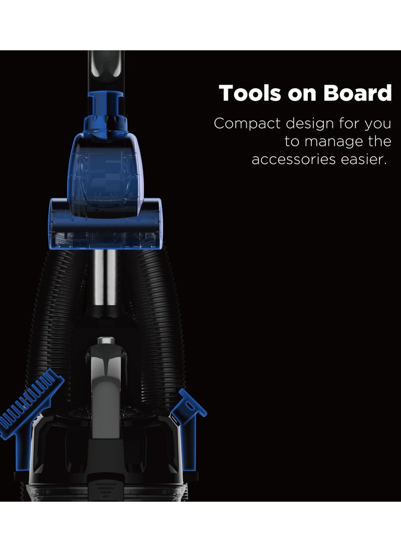 EUREKA - Corded Vacuum Cleaner PowerSpeed Lightweight Powerful Pet Upright Vacuum Cleaner for Carpet and Hard Floor, Turbo, 12.6" Wide Nozzle 2.6L Dust Cup Easy to Empty-Black - Image 1