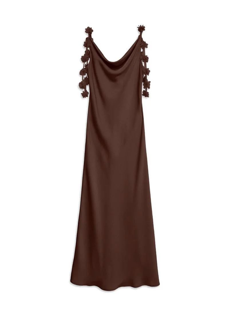 Vero Moda Chicory Coffee Women's VMANALEIA Sleeveless Detail Maxi Dress for Women | Best Price UAE