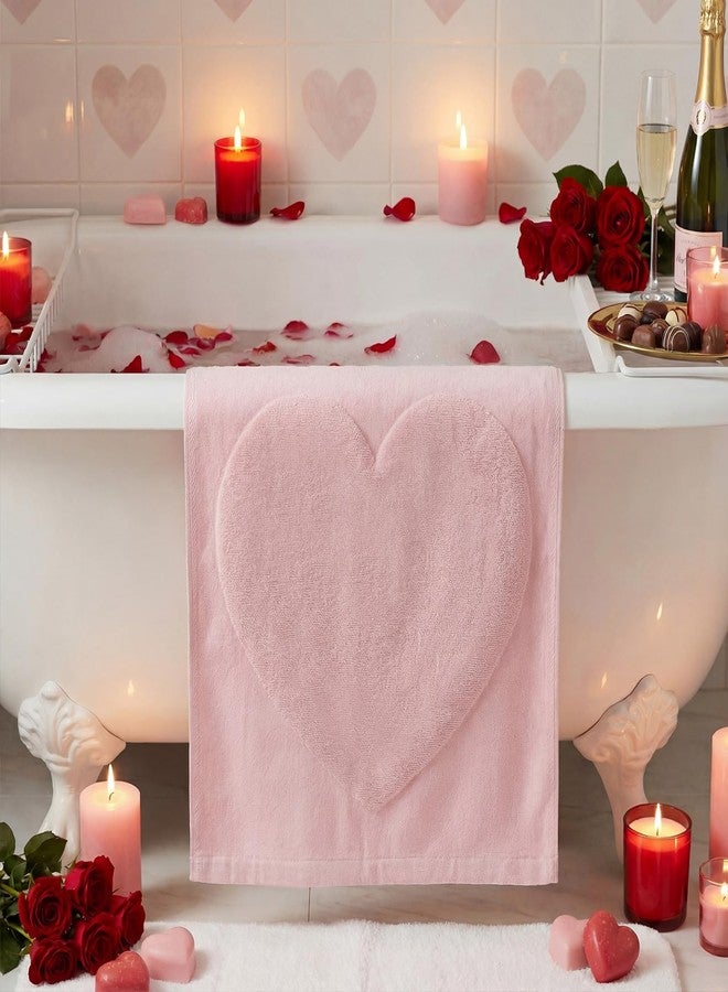 Gilprop 2 Pack Valentines Day Hand Towels Cotton 29 x 13.5 Inches Pink Heart 3D Pattern Bathroom Towel Love Decorative Gift Set Valentines Home Bathroom Decor - Image 5