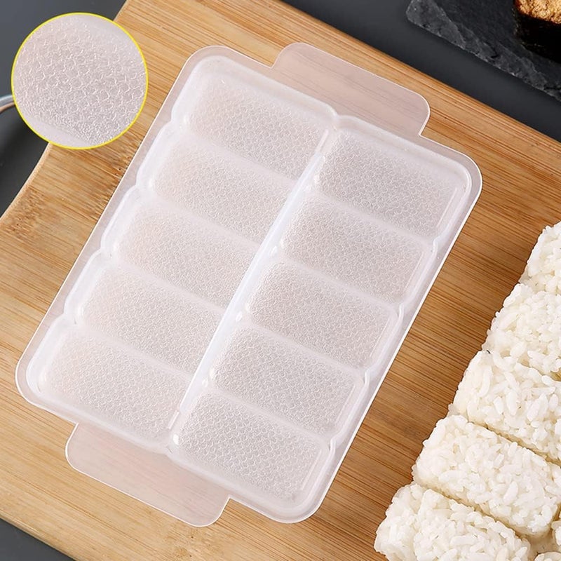AYCCNH 10 in 1 Mini Japanese Onigiri Sushi Mold Nigiri Bento Rice Ball Mold Rectangular Sushi Maker - Image 4