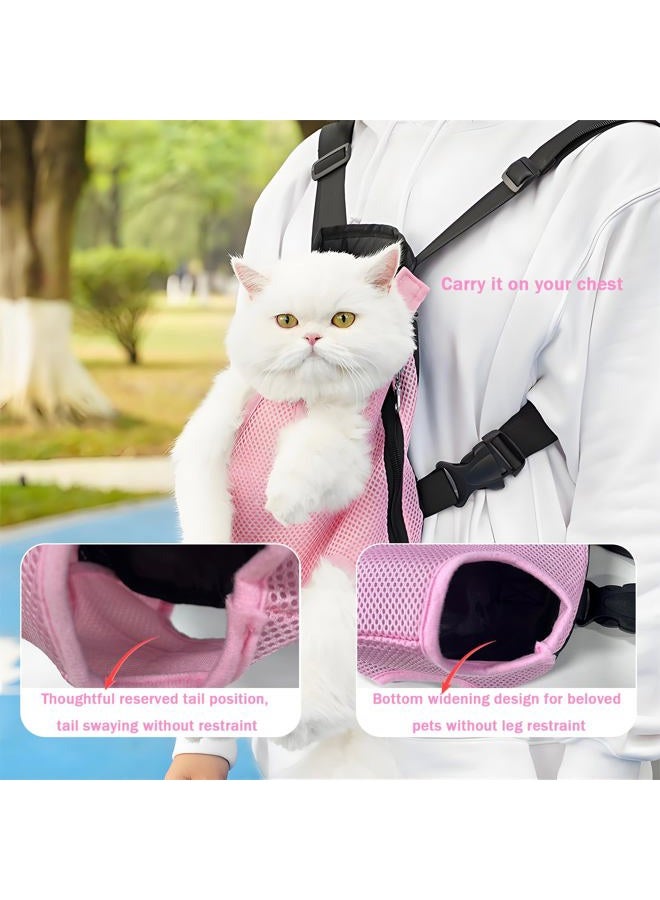 Yehenarn Pet Chest Bag, Adjustable Neck Circumference, Widened Shoulder Strap, Can Adapt to Different Body Types and Carrying Needs,Suitable for Cats and Dogs to Travel with (Pink, Medium（Fit:3-8lb）) - Image 5