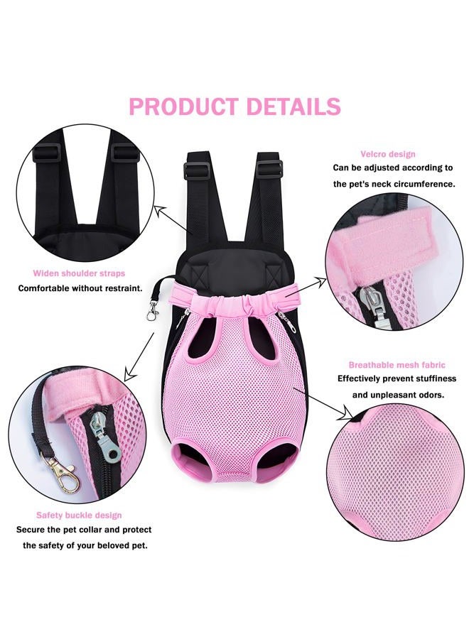 Yehenarn Pet Chest Bag, Adjustable Neck Circumference, Widened Shoulder Strap, Can Adapt to Different Body Types and Carrying Needs,Suitable for Cats and Dogs to Travel with (Pink, Medium（Fit:3-8lb）) - Image 3