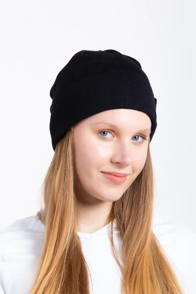 Oil Company Black Fleece Layered Unisex Beanie