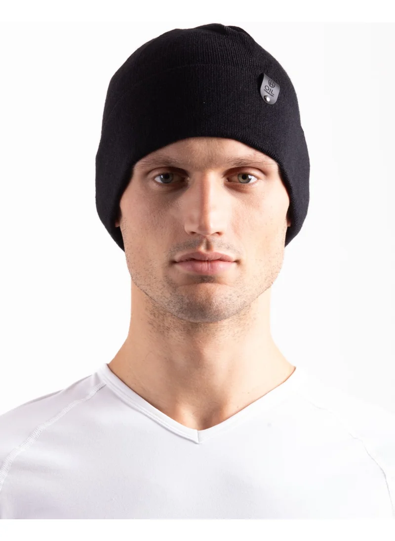 Oil Company Black Fleece Layered Unisex Beanie