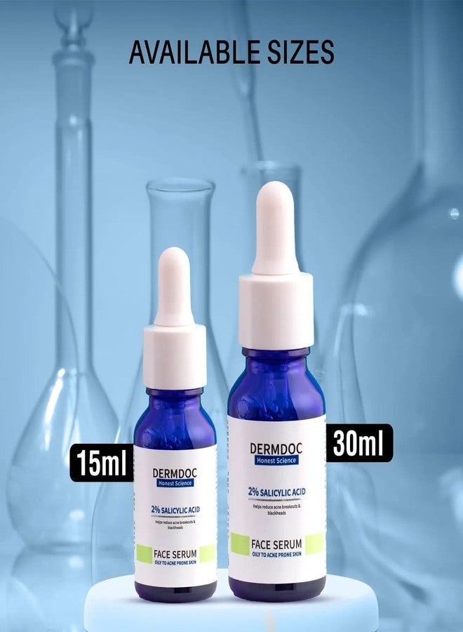 DERMDOC 2% Salicylic Acid Face Serum (30 ml) | For Blackheads & Whiteheads | Targets Active Acne | Calms Irritation & Unclogs Pores - Image 4