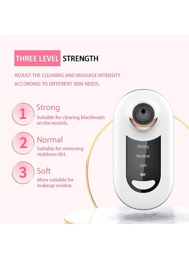 JCB CHIC Portable Blackhead Remover Pore Vacuum Cleaner Electric Black Head Removal Tool Vacuum Facial Pore Acne Pimple Cleaner with 5 Suction Heads for Men & Women USB Charge (HYJ-2101) - Image 3