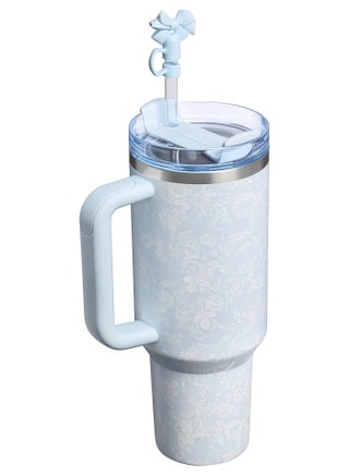 Stanley 1913 x LoveShackFancy Holiday Quencher® H2.0 FlowState™ Tumbler | 40 OZ-Toscana Toile Alpine Blue - view 2