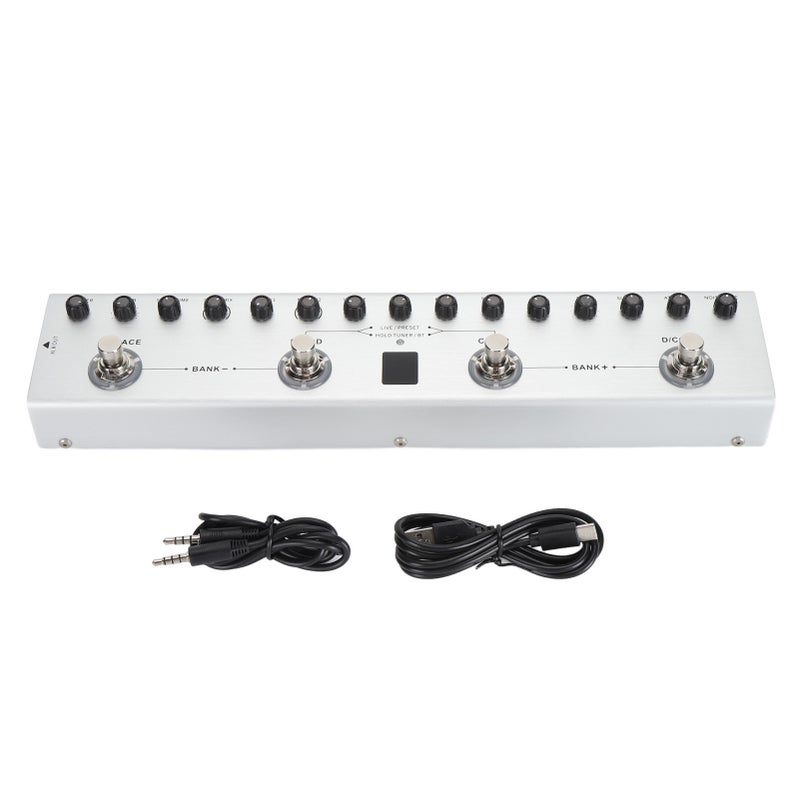 Multi Effects Guitar Pedal: 36 Editable Tone Presets - 9 AMP Styles 8 Classic IR, Portable 3000mA Rechargeable Battery For 12 Hours Use - App & Software Compatible Digital Multi Effects For Electric G - Image 1