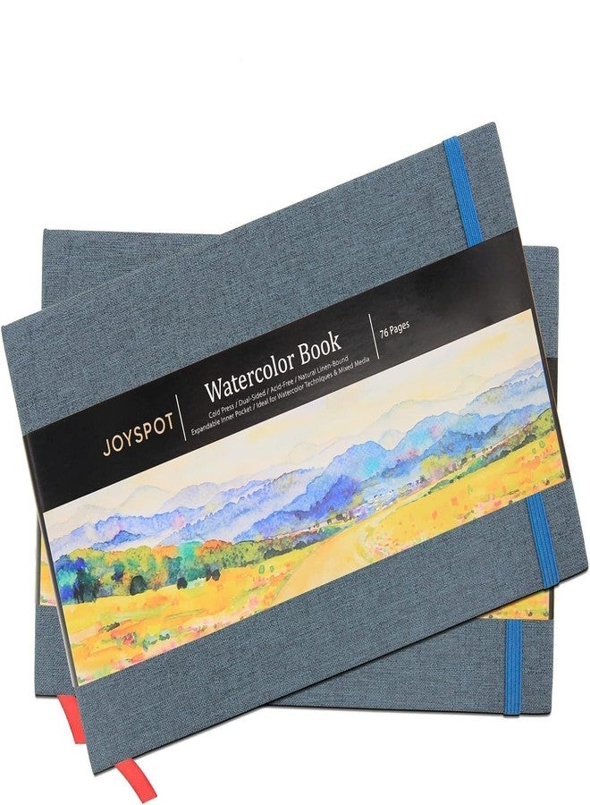 JOY SPOT! 5.5" x 8.5" Watercolor Pad, Pack of 2 (76 Sheets), 110 lb (230 GSM), Acid-Free Paper, Watercolor Book with Linen Bound for Watercolor Techniques and Mixed Media - Image 4