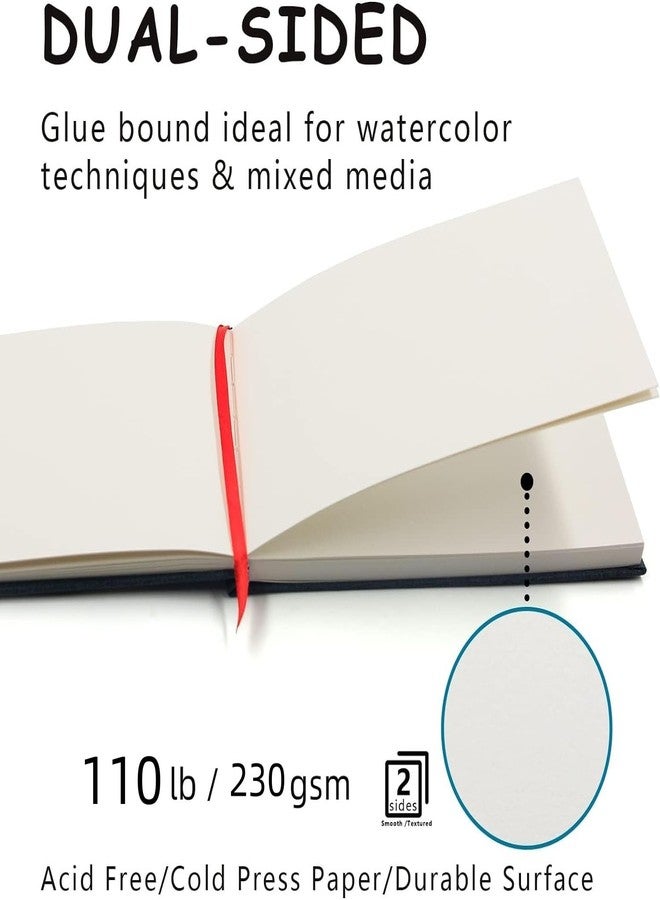 JOY SPOT! 5.5" x 8.5" Watercolor Pad, Pack of 2 (76 Sheets), 110 lb (230 GSM), Acid-Free Paper, Watercolor Book with Linen Bound for Watercolor Techniques and Mixed Media - Image 2