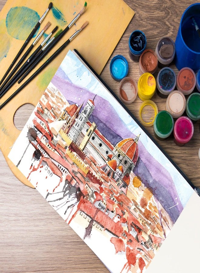 JOY SPOT! 5.5" x 8.5" Watercolor Pad, Pack of 2 (76 Sheets), 110 lb (230 GSM), Acid-Free Paper, Watercolor Book with Linen Bound for Watercolor Techniques and Mixed Media - Image 5