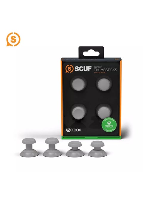 SCUF Instinct Interchangeable Thumbsticks 4 Pack, Replacement Joysticks Only For SCUF Instinct Pro Performance Xbox Series XS Controller - Light Gray