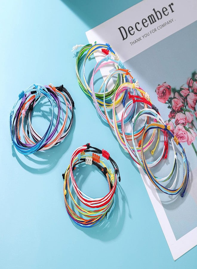 Jovivi 15 Pieces Surfer Wave Friendship Bracelets Set Handmade Waterproof Adjustable Braided Strand String Bracelets Anklets Boho Jewelry for Women - Image 2